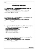 Changing Area & Perimeter