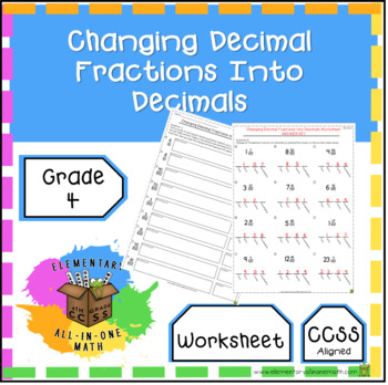 decimal worksheets fourth grade teaching resources tpt