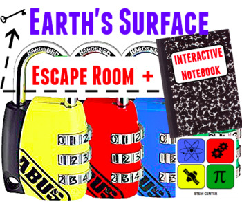 Preview of Changing Earth's Surface Escape Room & Interactive Notebook