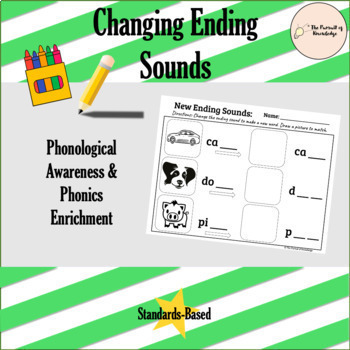 Preview of Changing Ending Sounds Practice Page