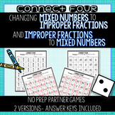 Changing Improper Fractions to Mixed Numbers NO PREP Games