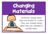 Changing Materials Information Poster Set/Anchor Charts