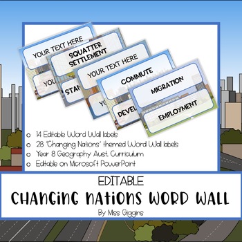 Preview of Changing Nations Word Wall