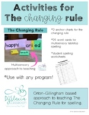 Changing Rule Spelling Activities I Multisensory I Orton-G