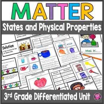 Preview of 3rd Grade Matter States and Physical Properties Of and Changes in Matter