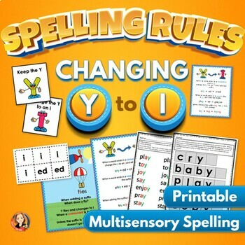 Preview of Changing Y to I Spelling Rule Activities