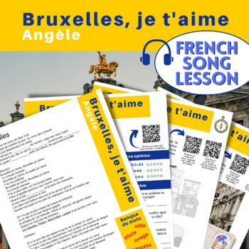 Preview of Chanson : Angèle - Bruxelles, je t'aime (French Song Worksheet)