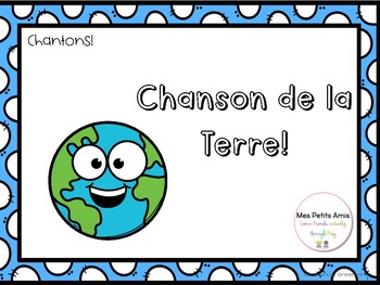 Preview of Chantons! la terre - a French song about Earth day