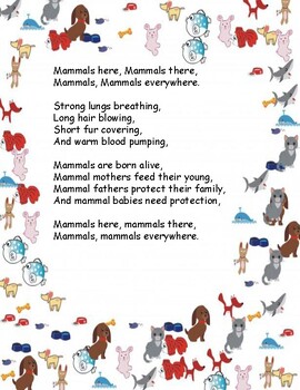 Preview of Chants - mammals and reptiles