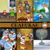 Chanukah Holiday Celebration Illustrations