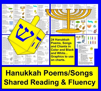 Chanukah Poems / Songs / and Chants-Shared Reading & Fluency