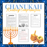 Chanukah Reading Comprehension | Chanukah Activities