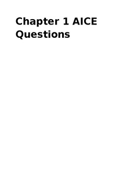 Preview of Chapter 1 - 8 AICE Environmental Management  AICE Questions from Previous Papers