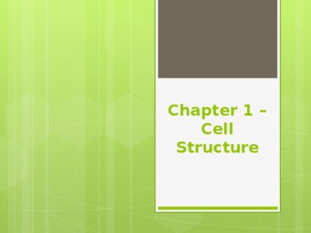 Preview of Chapter 1 - Cell Structure PowerPoint Lecture