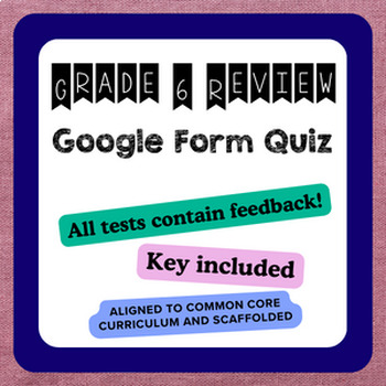 Preview of Chapter 1 Grade 6 Review Google Forms Quiz