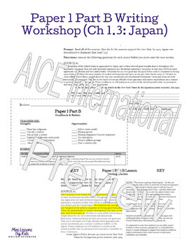 Preview of AICE International History Chapter 1 Writing Workshops BUNDLE