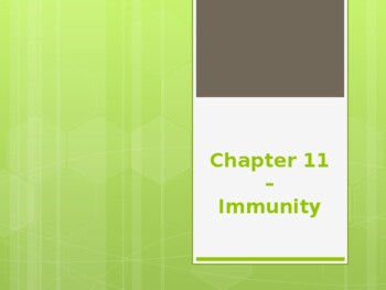 Preview of Chapter 11 - Immunity PowerPoint Lecture