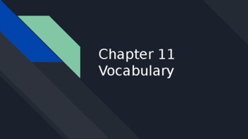 Preview of Chapter 11 Medications and Drugs Vocabulary