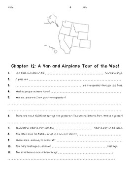 Preview of Chapter 12 A Van and Airplane Tour of the West Study Guide
