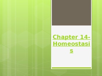 Preview of Chapter 14 - Homeostasis PowerPoint Lecture