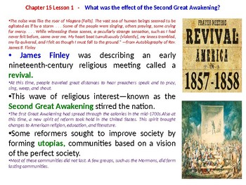 Preview of McGraw Hill US History Chapter 15 Powerpoint "The Spirit of Reform"