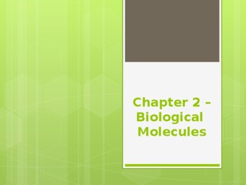 Preview of Chapter 2 -Biological Molecules PowerPoint Lecture