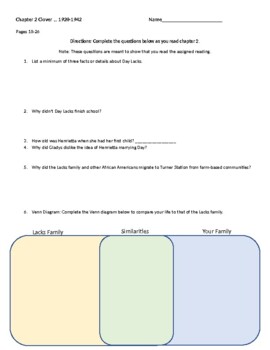 Preview of Chapter 2 Study Guide (Clover)_The Immortal Life of Henrietta Lacks