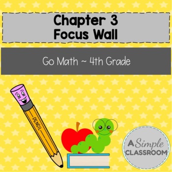 Preview of Chapter 3 Focus Wall (Go Math Fourth Grade) *Editable*