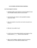 Chapter 3 Lessons 2-4 "The Colonies" Test Note Practice Qu
