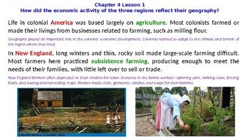 Preview of McGraw Hill US History Chapter 4 Powerpoint "Life in the American Colonies"