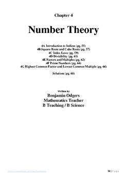 chapter 4 number theory grade 7 by mr bodgers workbooklets tpt