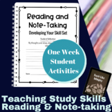 Study Skills Course Curriculum - Reading and Note Taking Skills
