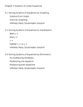 Preview of Chapter 4 Systems of Linear Equations Problems