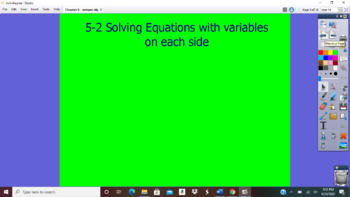 Preview of Chapter 5: Multi-step Equations & Inequalities - Activinspire Flipcharts
