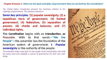 Preview of McGraw Hill US History Chapter 8 Powerpoint "The Constitution"