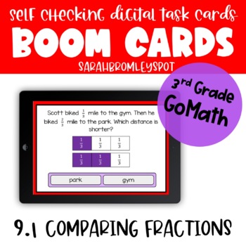 Preview of Chapter 9.1 Compare Fractions Problem Solving Boom Cards™
