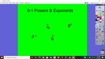 Preview of Chapter 9: Powers & Non-Linear Functions - Activinspire Flipcharts