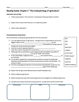 Preview of Chapter 9 Reading Guide for "Environment: the Science Behind the Stories" 6th ed