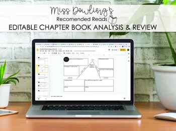 Preview of Chapter Book Analysis and Review Editable Google Slides for Google Classroom