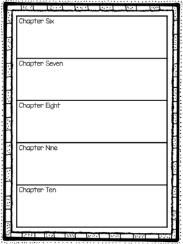 Chapter Book Outline Graphic Organizers by Elementary Ever After
