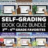 Chapter Book Quiz BUNDLE for Google Drive SELF-GRADING 3rd