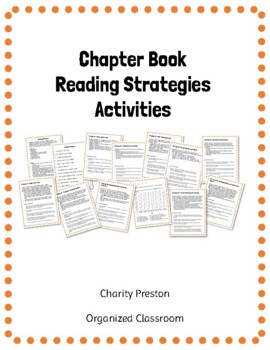 chapter book reading strategies activities by charity preston tpt