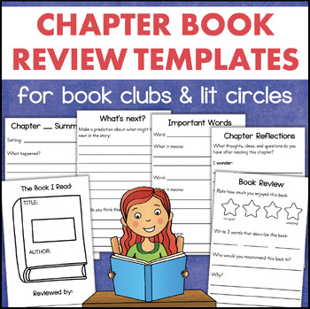 Preview of Book Club Packet Chapter Book Summary Review Report Templates