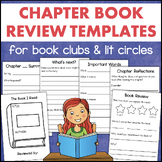 Book Club Packet Chapter Book Summary Review Report Templates