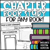 Chapter Book Study - Reading Response Sheets for ANY book