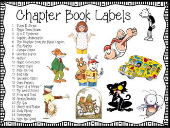 Chapter Books Library Labels by Amber Miller | TPT