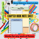 Chapter Notes for Any Fiction Book
