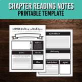 Chapter Notetaking Template | Printable Middle School ELA 