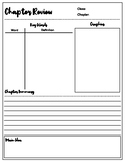 Chapter Review Template - Simple Study Aid