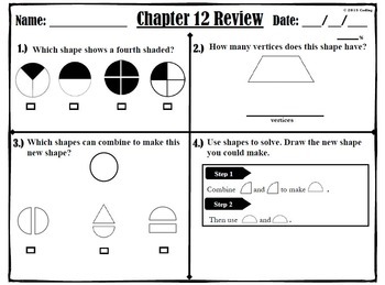 Go Math Chapter Review Math Bundle Chapters 1-12 by Motivated Learners